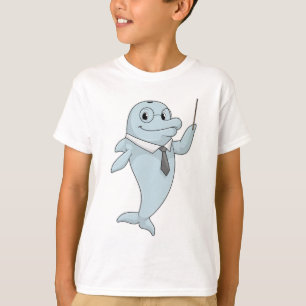 T-shirt Dauphin comme enseignant avec pointeur
