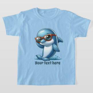 T-shirt dauphin cool ajouter du texte pool garçons