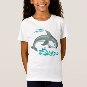 T-Shirt dauphin de bande dessinée