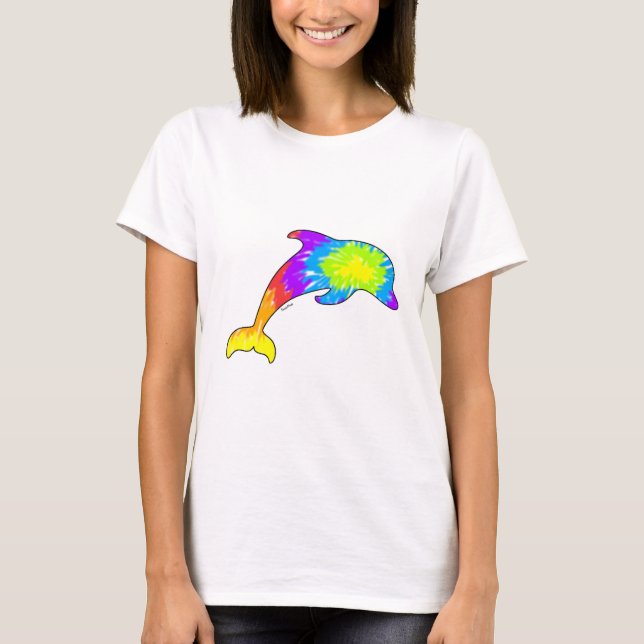T-shirt Dauphin de colorant de cravate (Devant)