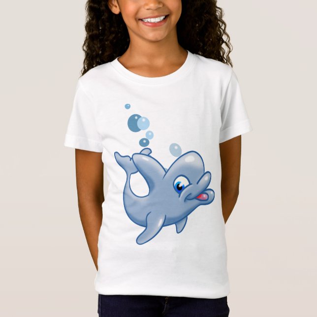 T-Shirt Dauphin de dessin adorable (Devant)