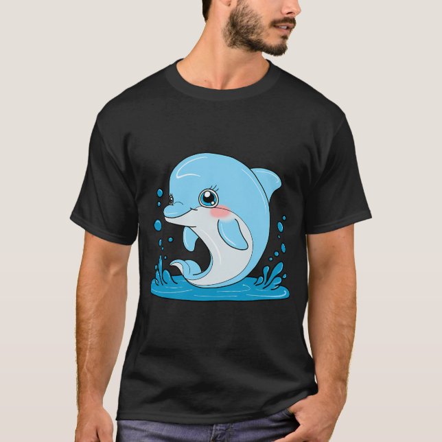T-shirt Dauphin de dessin animé (Devant)