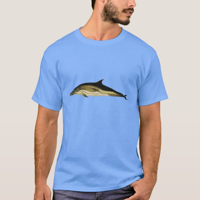 T-shirt Dauphin Delphinus Delphis, Animaux Marins Rétro (Devant)