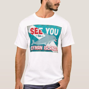 T-shirt Dauphin des îles Caïmans - Vintage voyage rétro