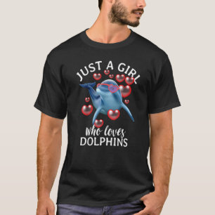 T-shirt Dauphin En Amour Juste Une Fille Qui Aime Les Daup