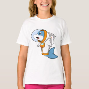 T-shirt Dauphin en astronaute avec costume
