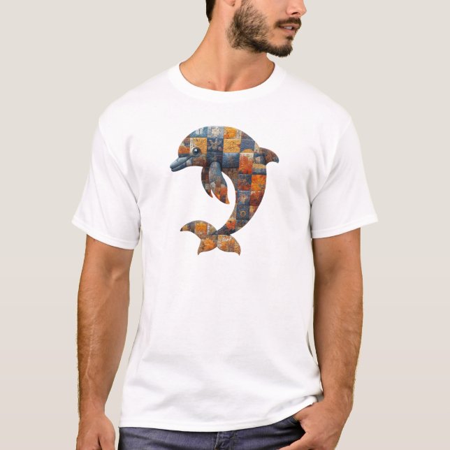 T-shirt dauphin en écaille (Devant)