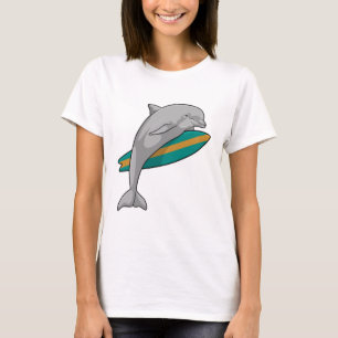 T-shirt Dauphin en surfeur avec Surfer