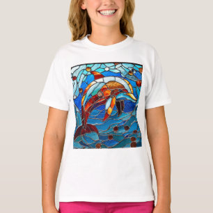T-shirt Dauphin en verre coloré