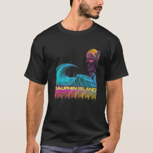 T-shirt Dauphin Island Retro 80s Style Vintage Vaporwave