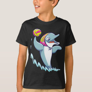 T-shirt Dauphin jetant la boule tout en jouant le polo