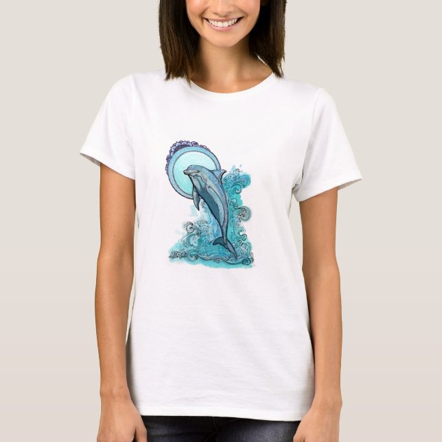 T-shirt Dauphin magique (Devant)