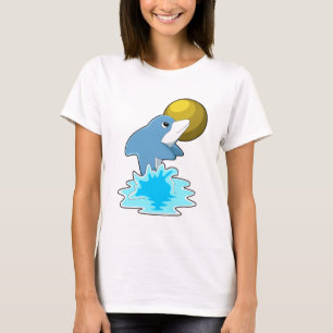 T-shirt Dauphin nager avec lune