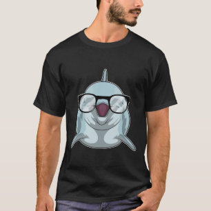 T-shirt Dauphin Nerd avec lunettes