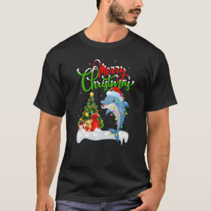 T-shirt Dauphin Noël Décorations Père Noël Dauphin Noël