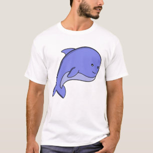 T-shirt Dauphin ou marsouin de dessin animé kawaii poisson
