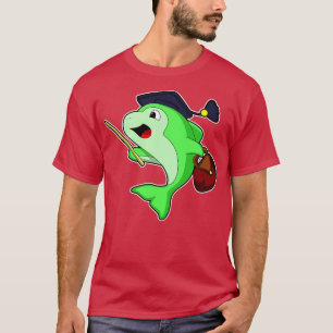 T-shirt Dauphin professeur avec pointeur de sac