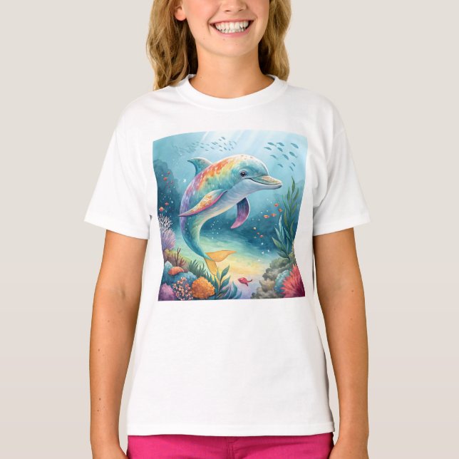 T-shirt Dauphin sous-marin (Devant)