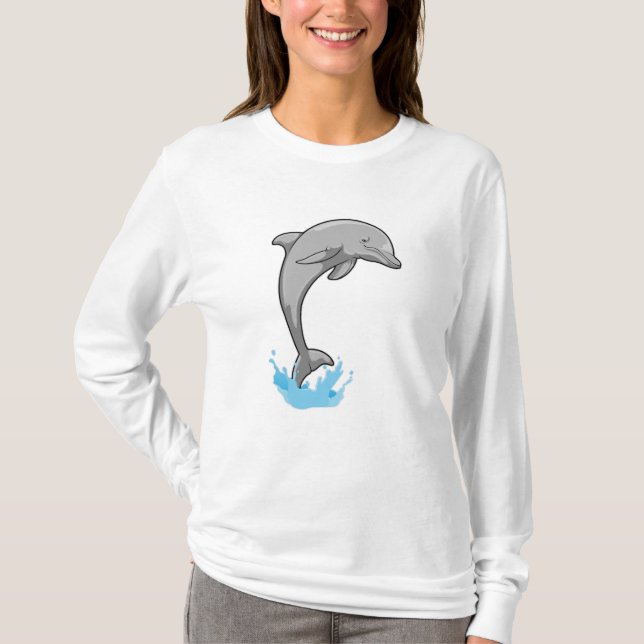 T-shirt Dauphin sur l'eau (Devant)