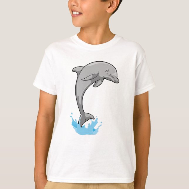 T-shirt Dauphin sur l'eau (Devant)