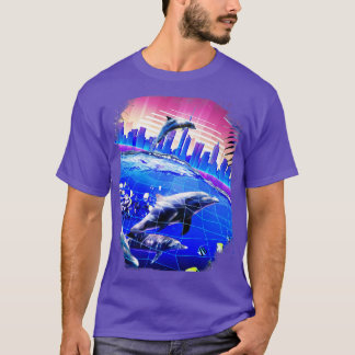 T-shirt Dauphin Synthwave 1