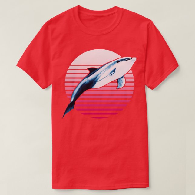 T-shirt Dauphin vintage (Design devant)