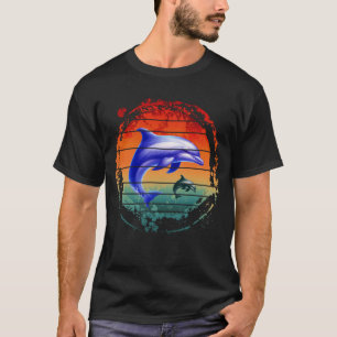 T-shirt Dauphins Créatures Marines Vintage
