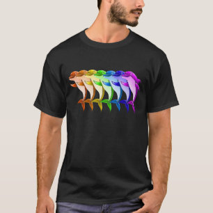 T-shirt Dauphins d'arc-en-ciel