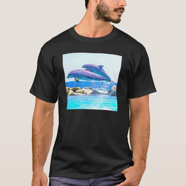 T-shirt Dauphins de l'Atlantique à bec (Devant)