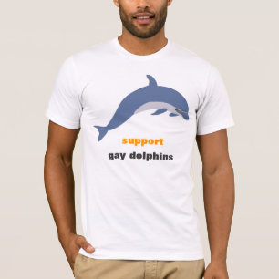 T-shirt dauphins d'homosexuel de soutien