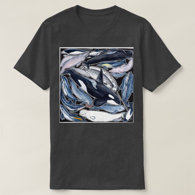 T-shirt Dauphins orques bélugas narvals et glaces (Design devant)