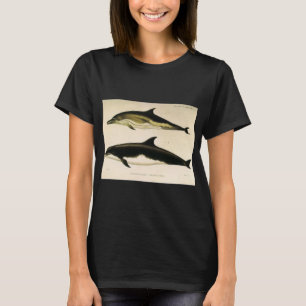 T-shirt Dauphins vintage, mammifères marins Animaux