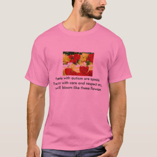 T-shirt d'autisme, fleurs