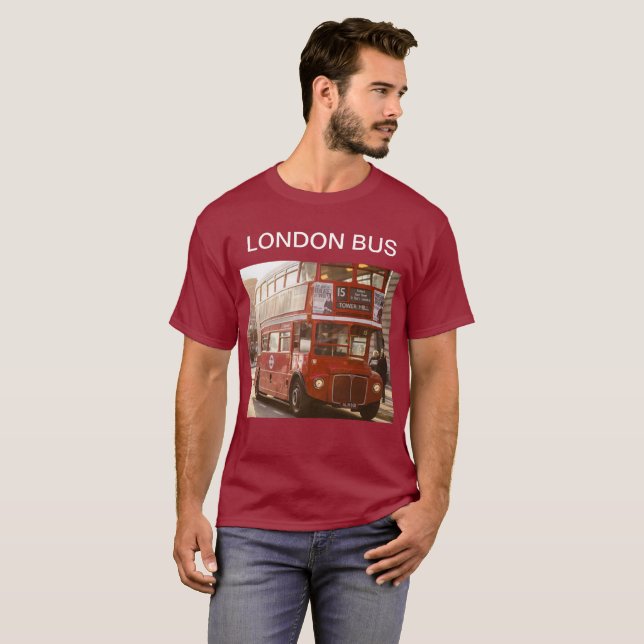 T-shirt d'autobus de Londres (Devant entier)