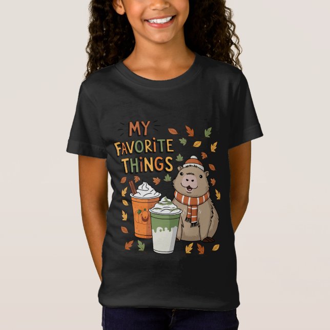 T-shirt d'automne Capybara (Devant)