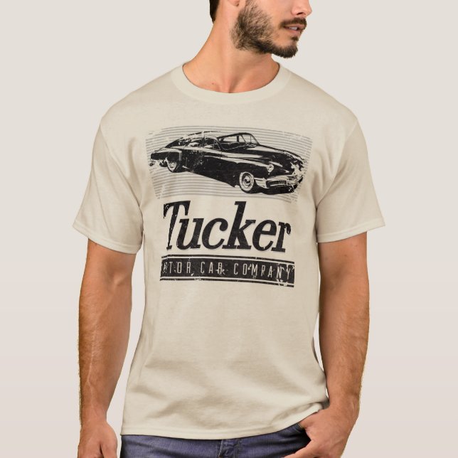 T-shirt d'automobile de Tucker Affliger-Cru-Rétro (Devant)