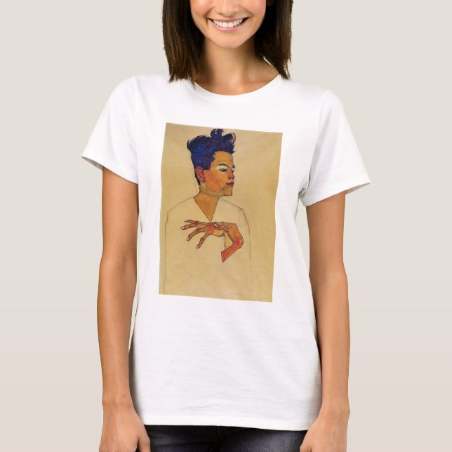 T-shirt d'autoportrait d'Egon Schiele (Devant)