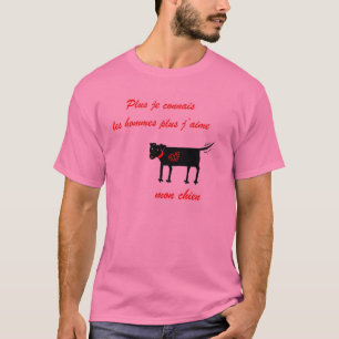 T-shirt Davantage je connais des hommes…. Chemise