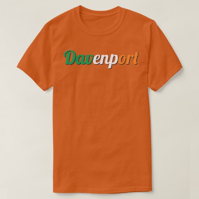T-shirt Davenport, Iowa Irlande Drapeau Irish St (Design devant)