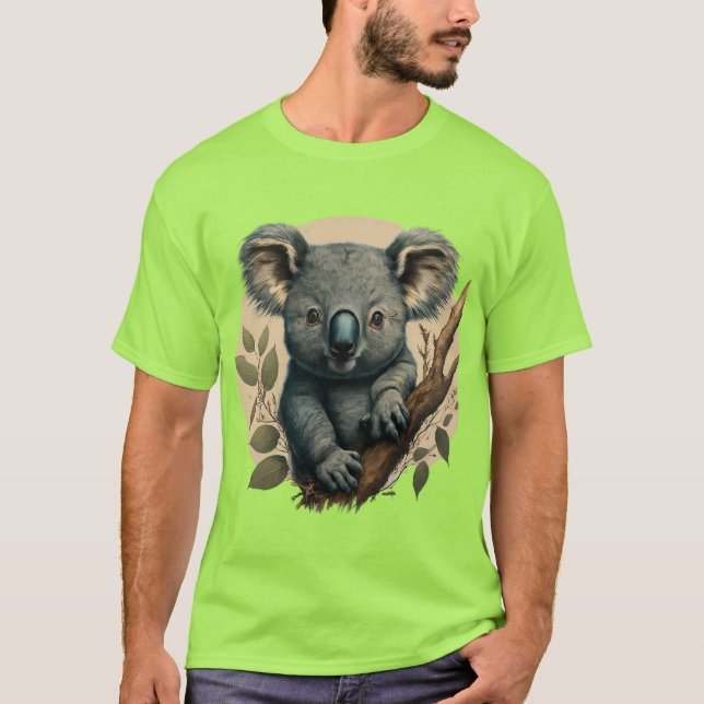 T-shirt d'aventure Peek-A-Boo Koala (Devant)