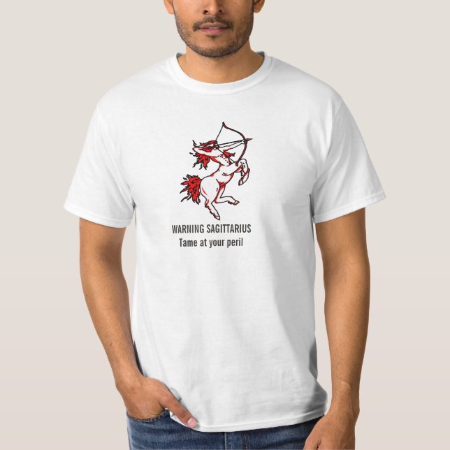 T-shirt d'avertissement d'astrologie de zodiaque (Devant)