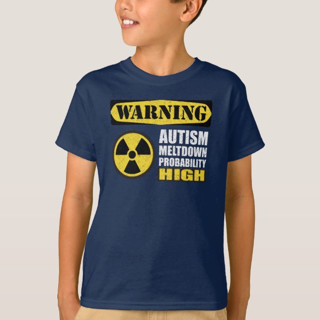 T-shirt d'avertissement de fusion d'autisme (Devant)