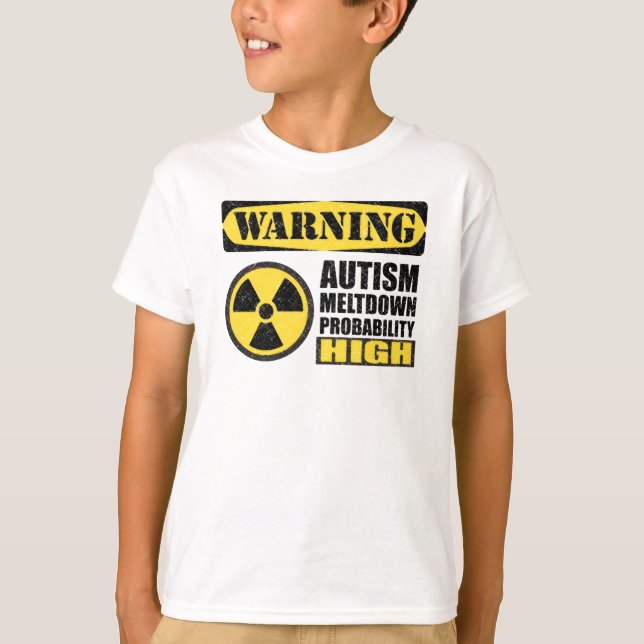 T-shirt d'avertissement de fusion d'autisme (Devant)