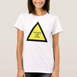 T-shirt d'avertissement de problème et de