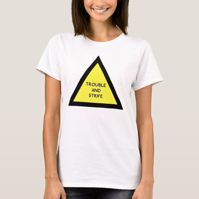 T-shirt d'avertissement de problème et de (Devant)