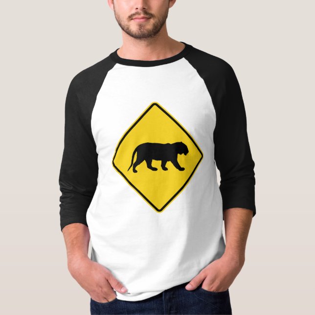 T-Shirt d'avertissement de Tigre (Devant)