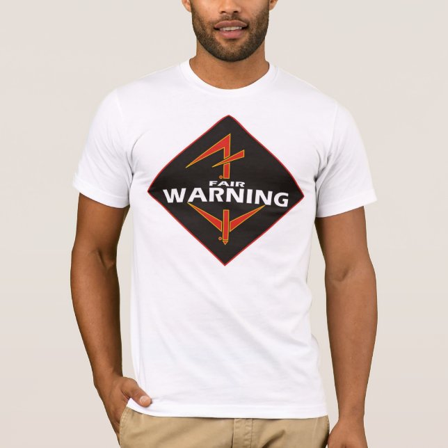 T-shirt d'avertissement juste (Devant)