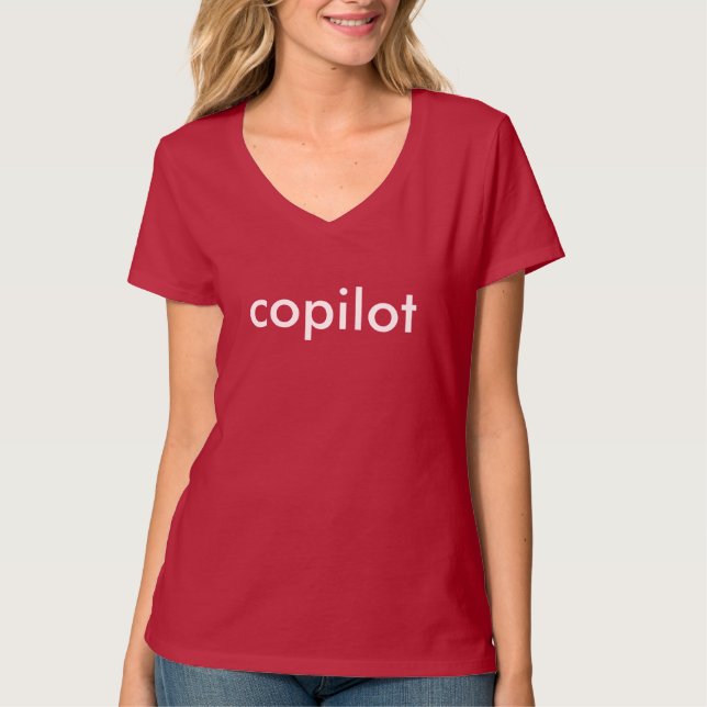 T-shirt d'aviation de co-pilote (Devant)