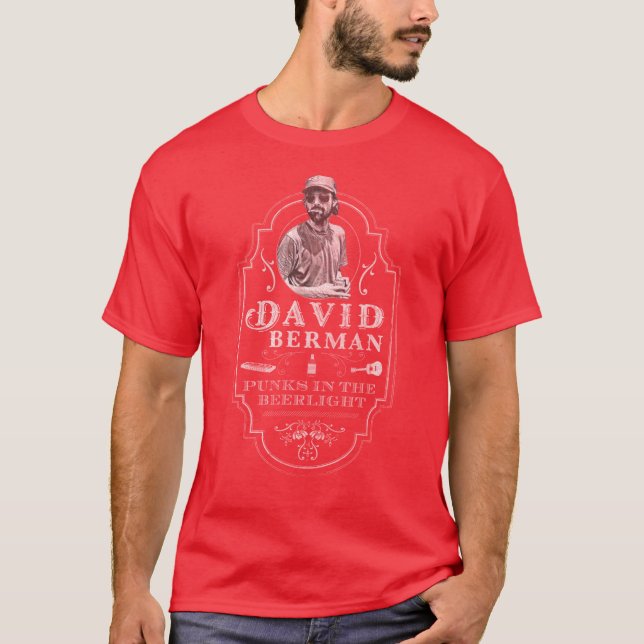 T-shirt David Berman Punks Inhe Beerlightribute rétro (Devant)