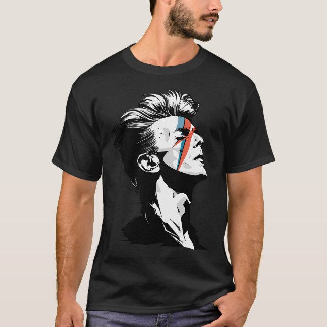 T-shirt David Bowie STARMAN art vectoriel (Devant)